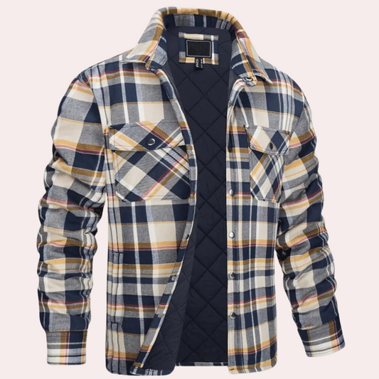 Men's Quilted Flannel Shirt Jacket