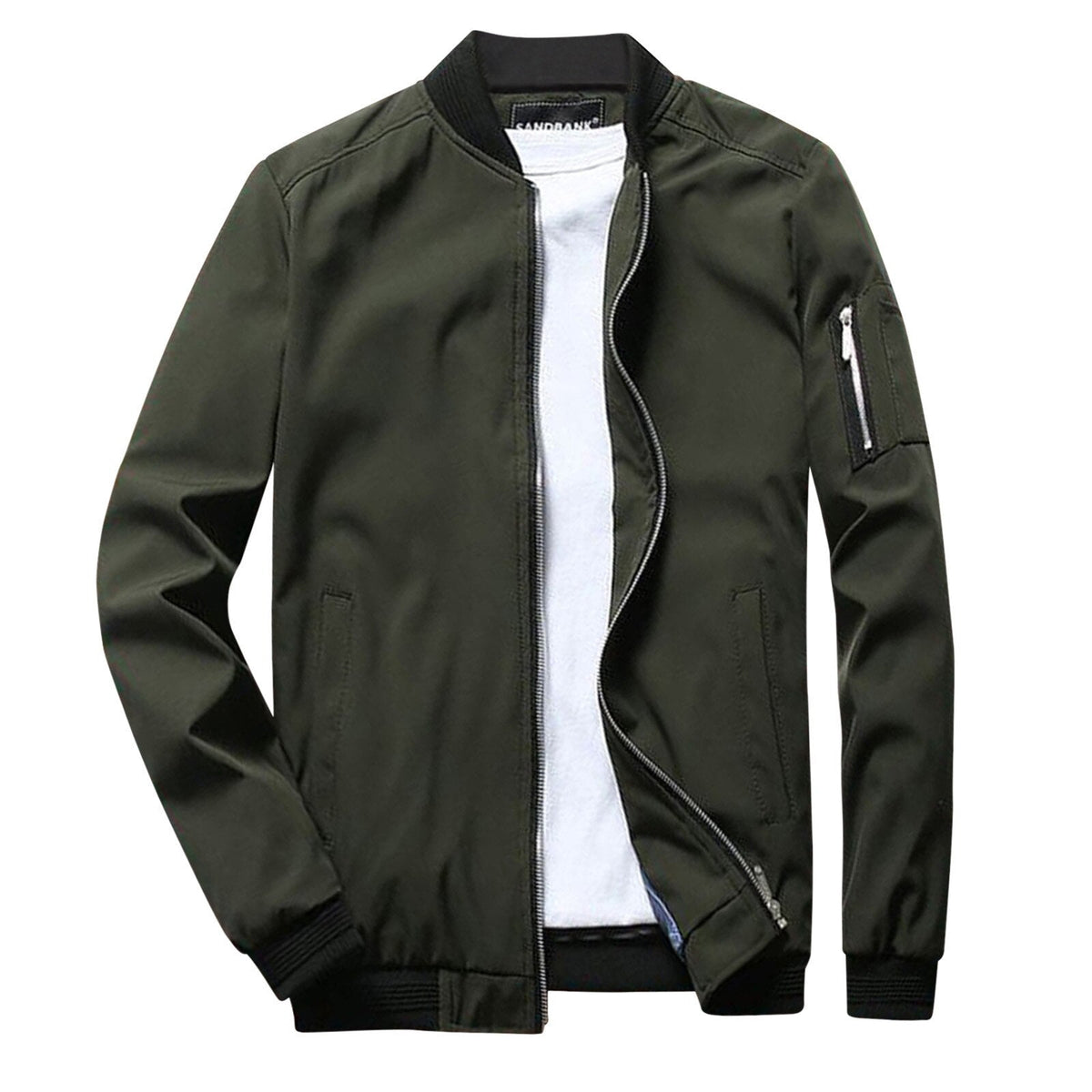 Orsenvi Robert Bomber Jacket Lightweight Olive Green
