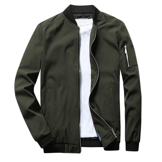 Orsenvi Robert Bomber Jacket Lightweight Olive Green