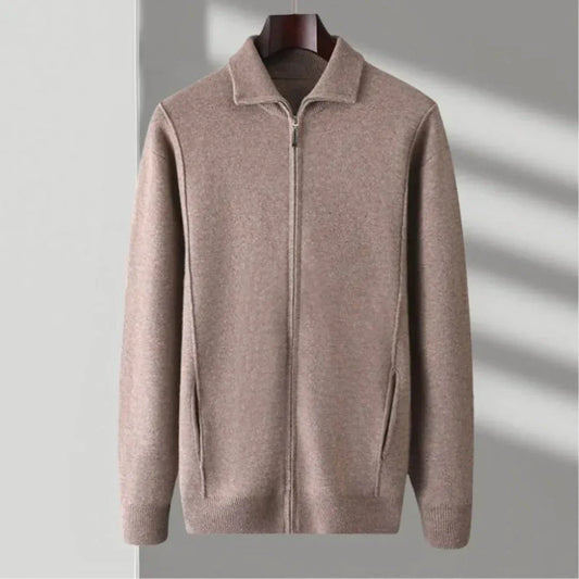 Caleb Full-Zip Wool Sweater