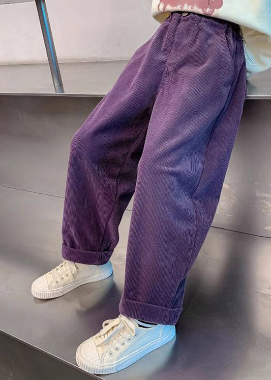 Kids Purple Corduroy Pants