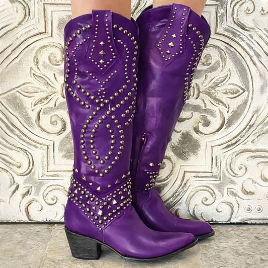 Western Knee-High Boots