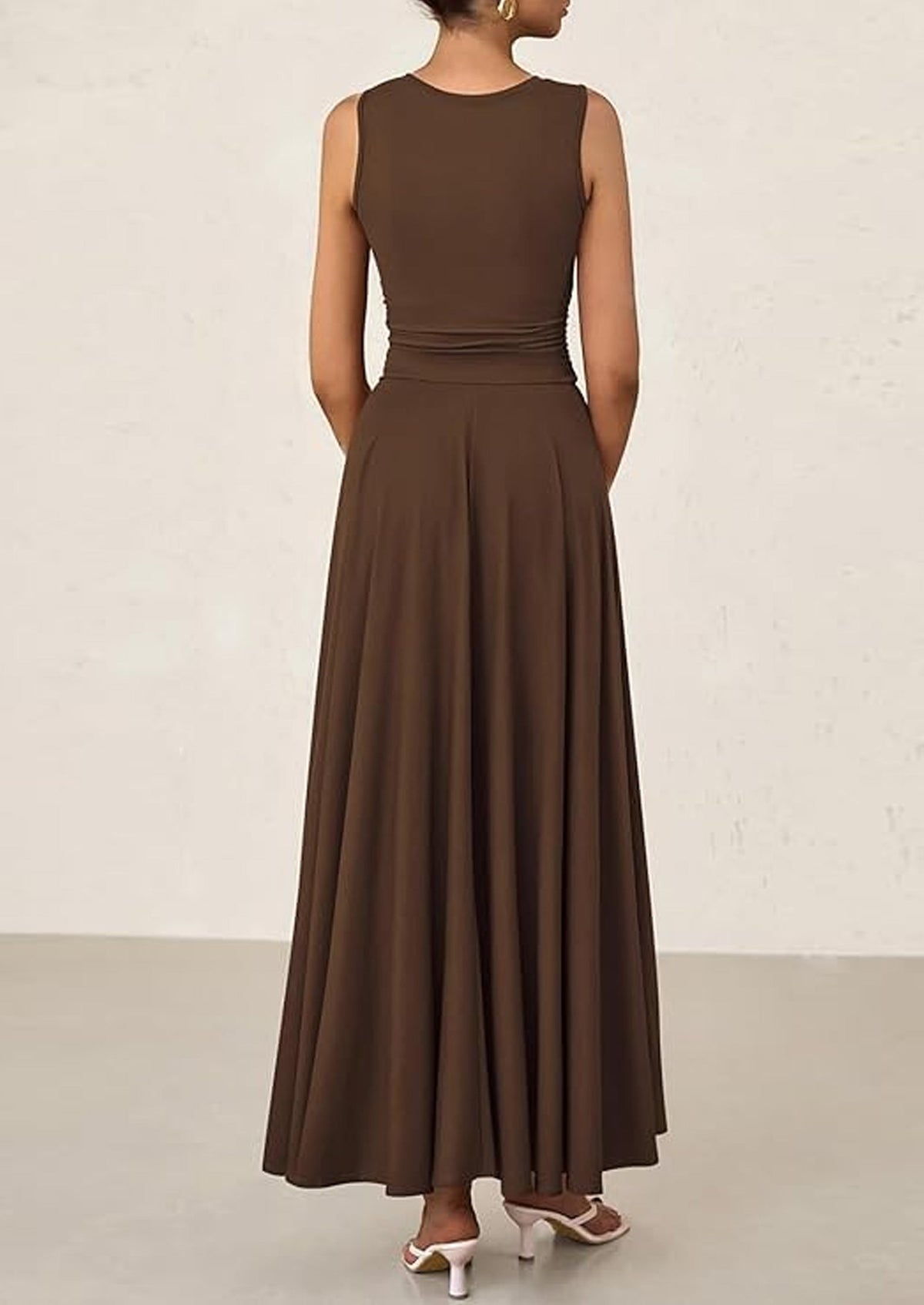 Flowy Maxi Dress - Sleeveless, Crewneck, Casual - photo 27