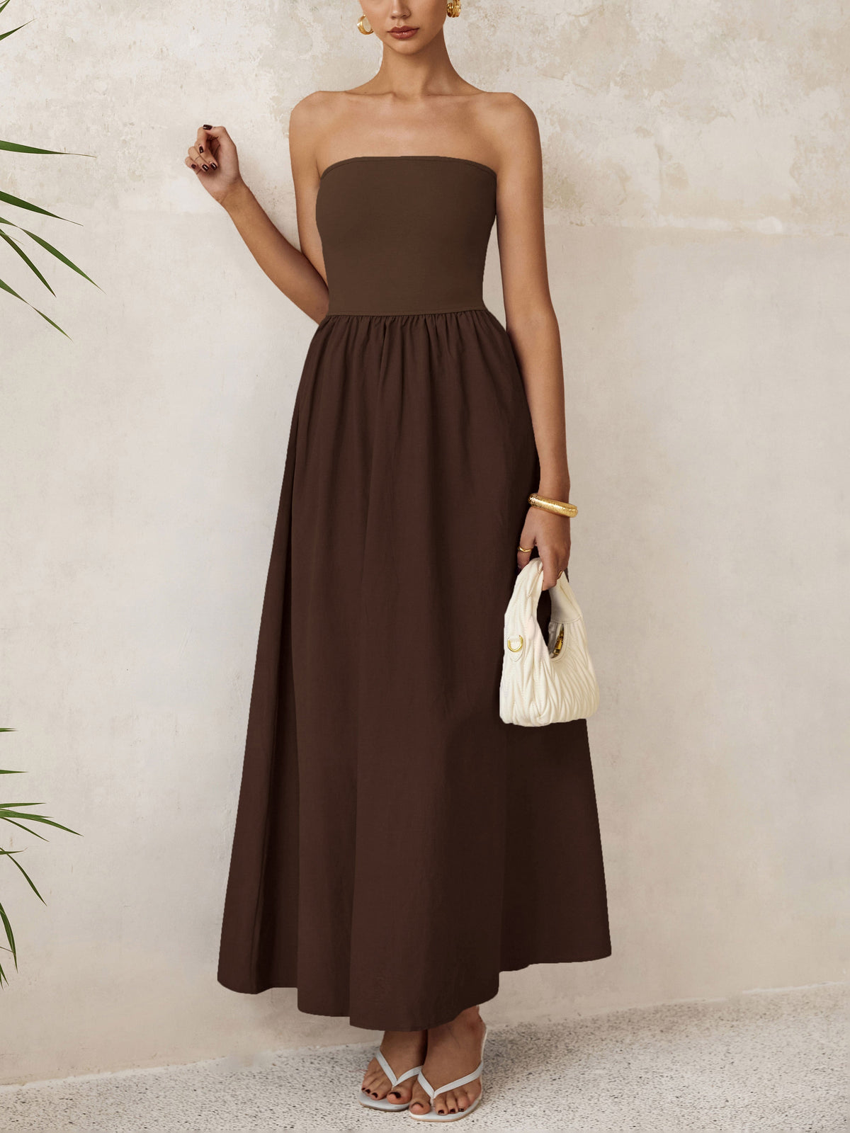 A-Line Flowy Maxi Dress - Strapless, Party - photo 27