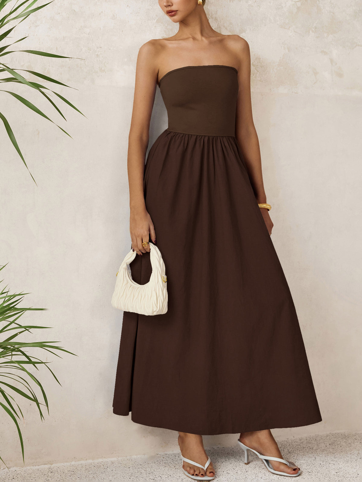 A-Line Flowy Maxi Dress - Strapless, Party - photo 25