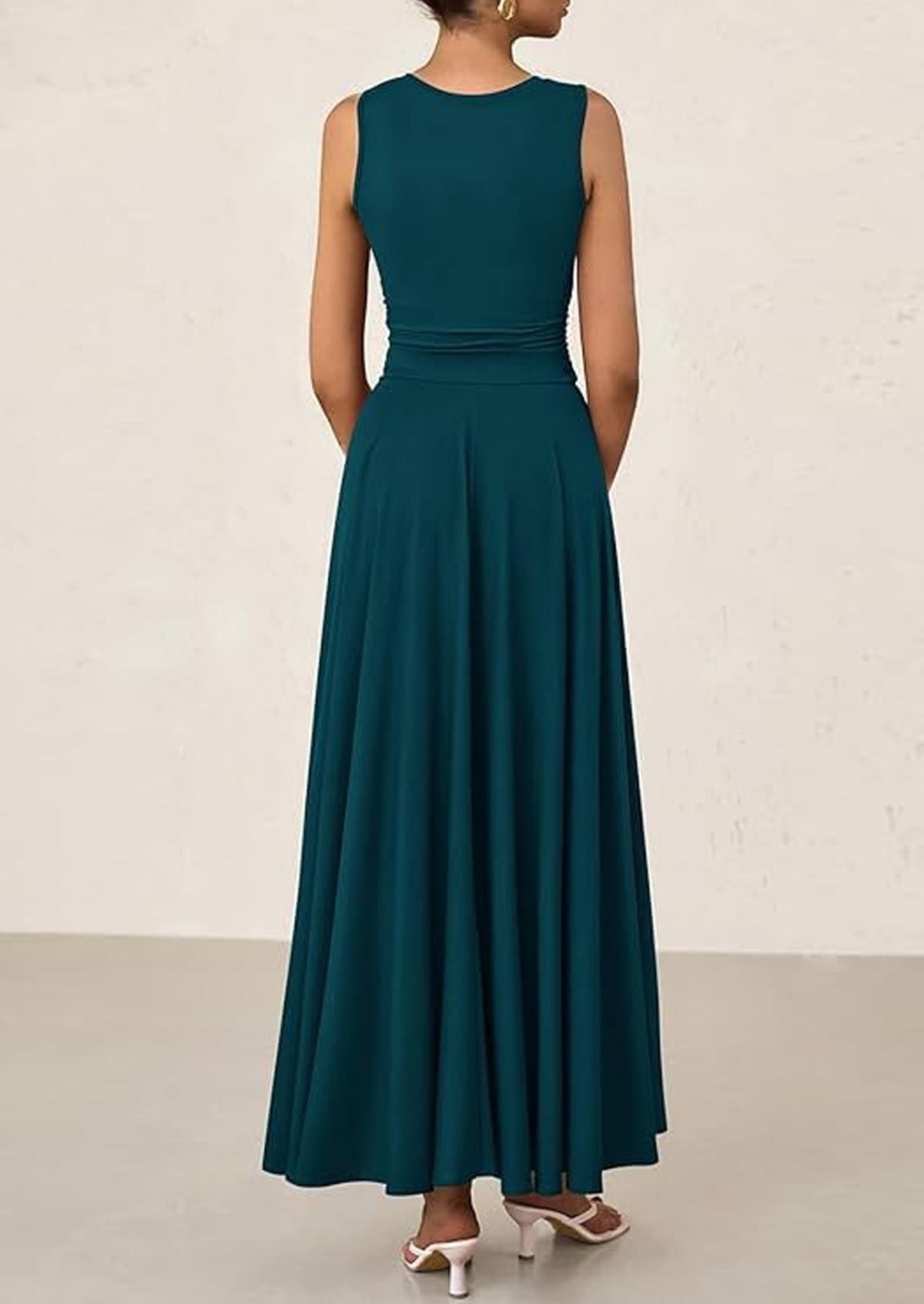 Flowy Maxi Dress - Sleeveless, Crewneck, Casual - photo 34
