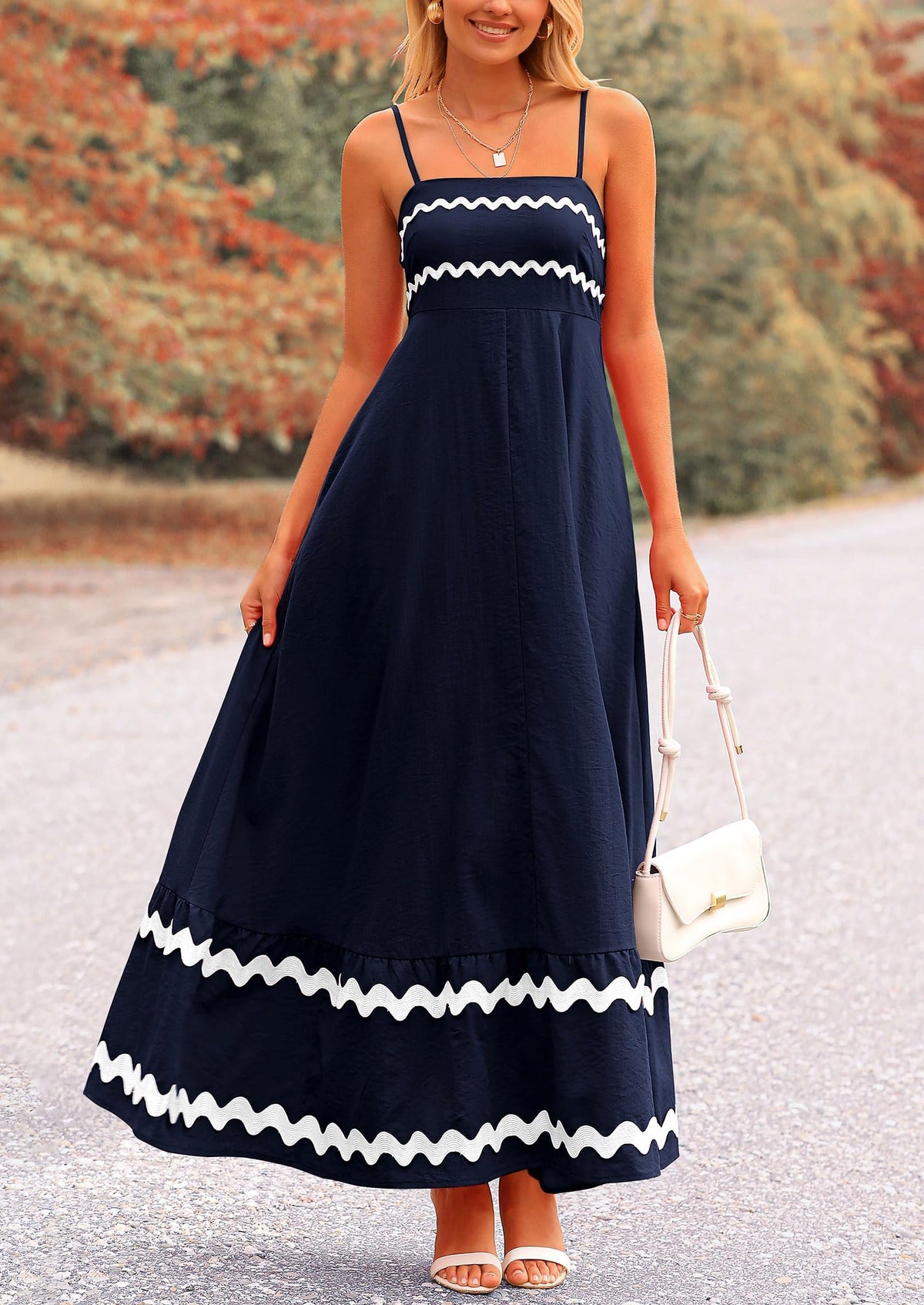 Light Blue Flowy Maxi Dress - Sleeveless, Casual - photo 36