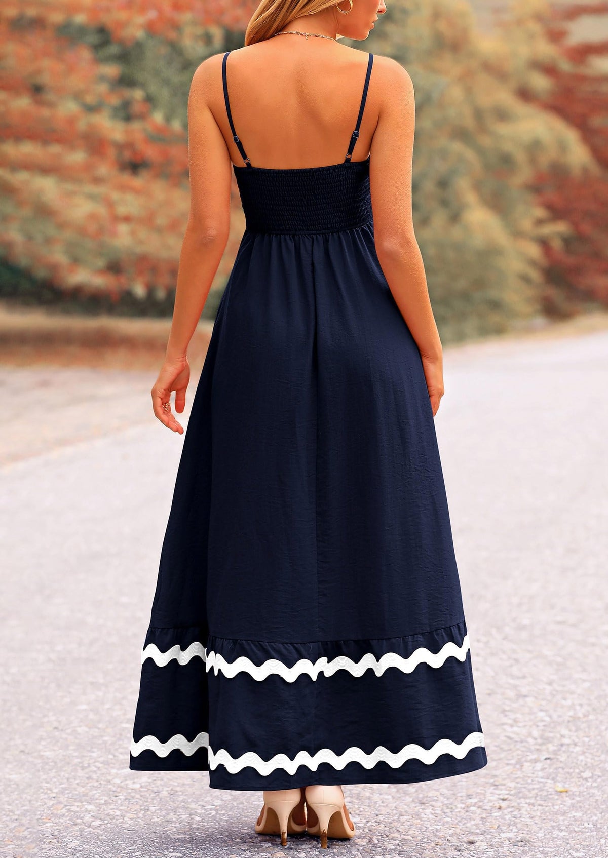 Light Blue Flowy Maxi Dress - Sleeveless, Casual - photo 34
