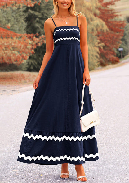 Light Blue Flowy Maxi Dress - Sleeveless, Casual - photo 38