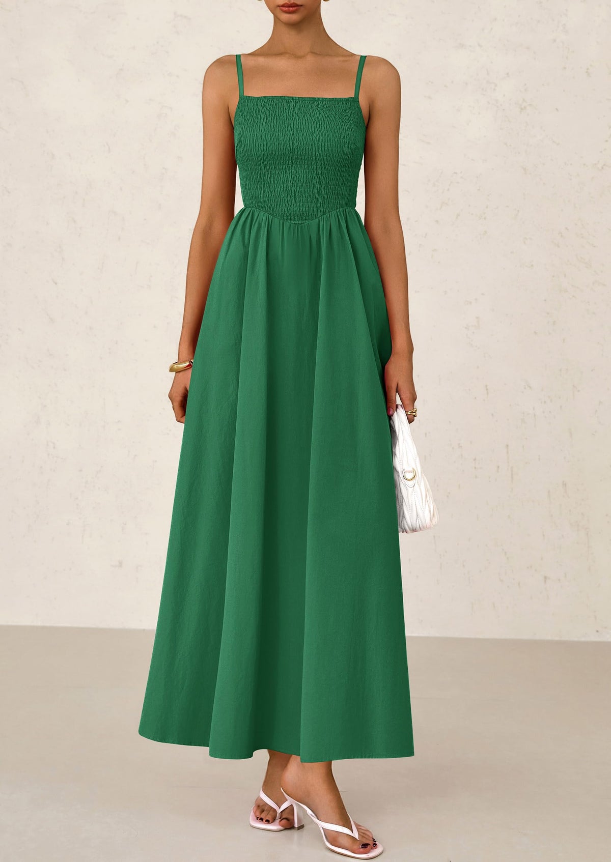 Smocked Swing Maxi Dress - Spaghetti Strap, Beach - photo 35