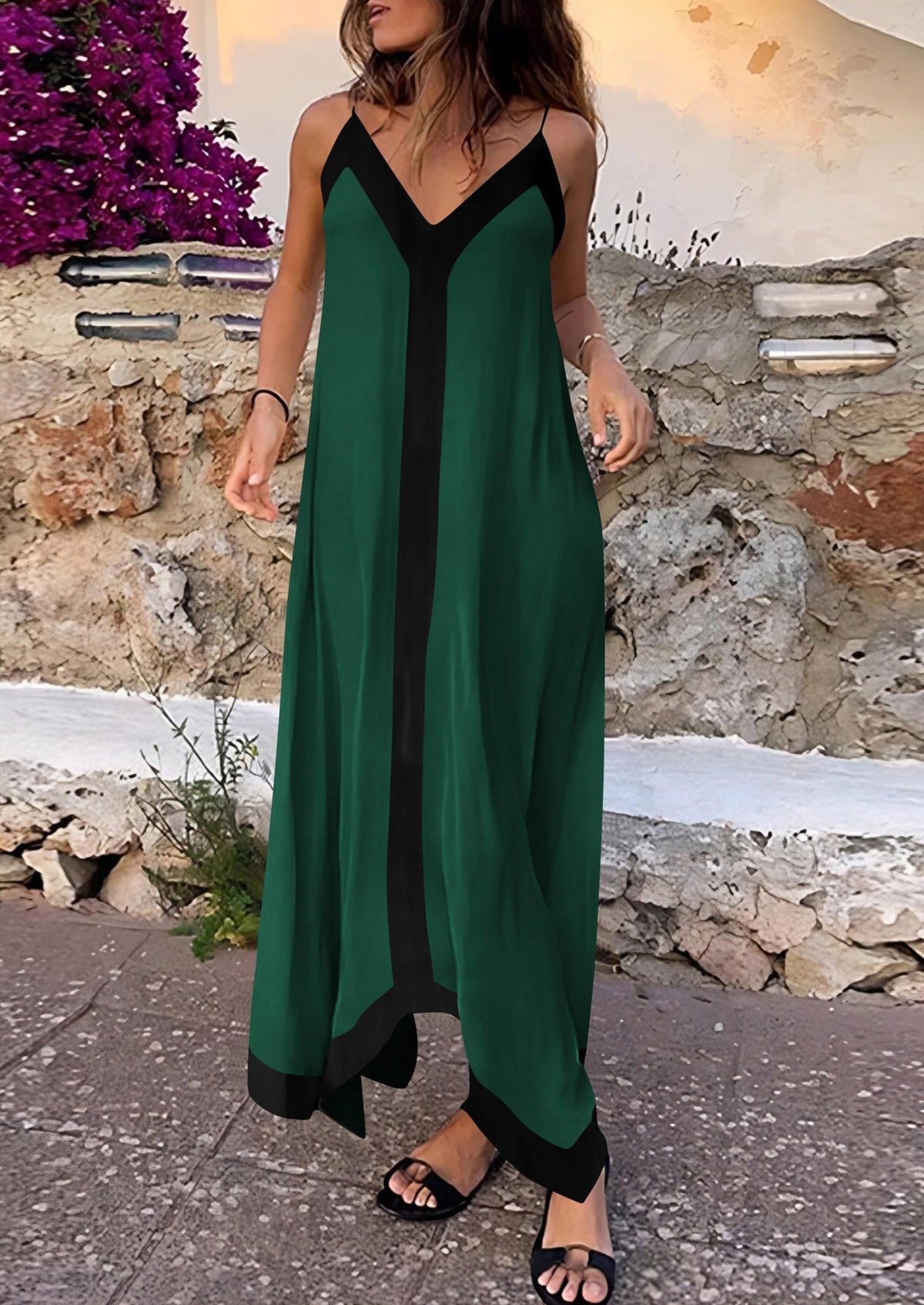 Flowy Maxi Dress - Sleeveless, V-Neck, Party - photo 28