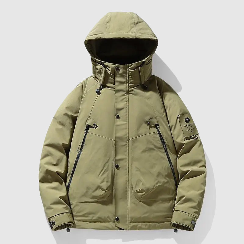 Orsenvi Mens Detachable Hood Down Jacket