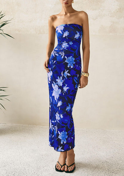 Floral Bodycon Maxi Dress - Strapless, Casual - photo 11