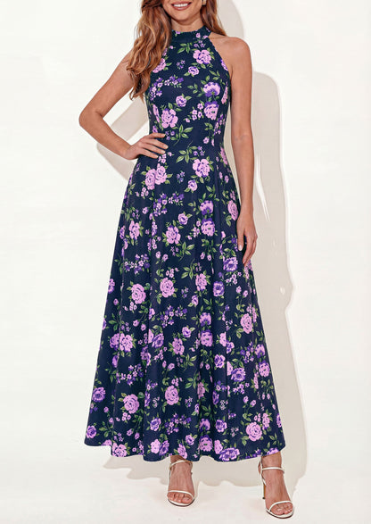 Polka Dot Maxi Dress - Halter, Vacation - photo 8