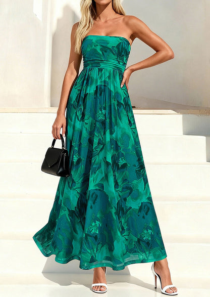 Floral Maxi Dress - Strapless, Boho - photo 13