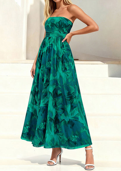 Floral Maxi Dress - Strapless, Boho - photo 16