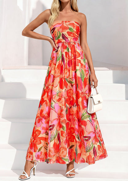 Floral Maxi Dress - Strapless, Boho - photo 19