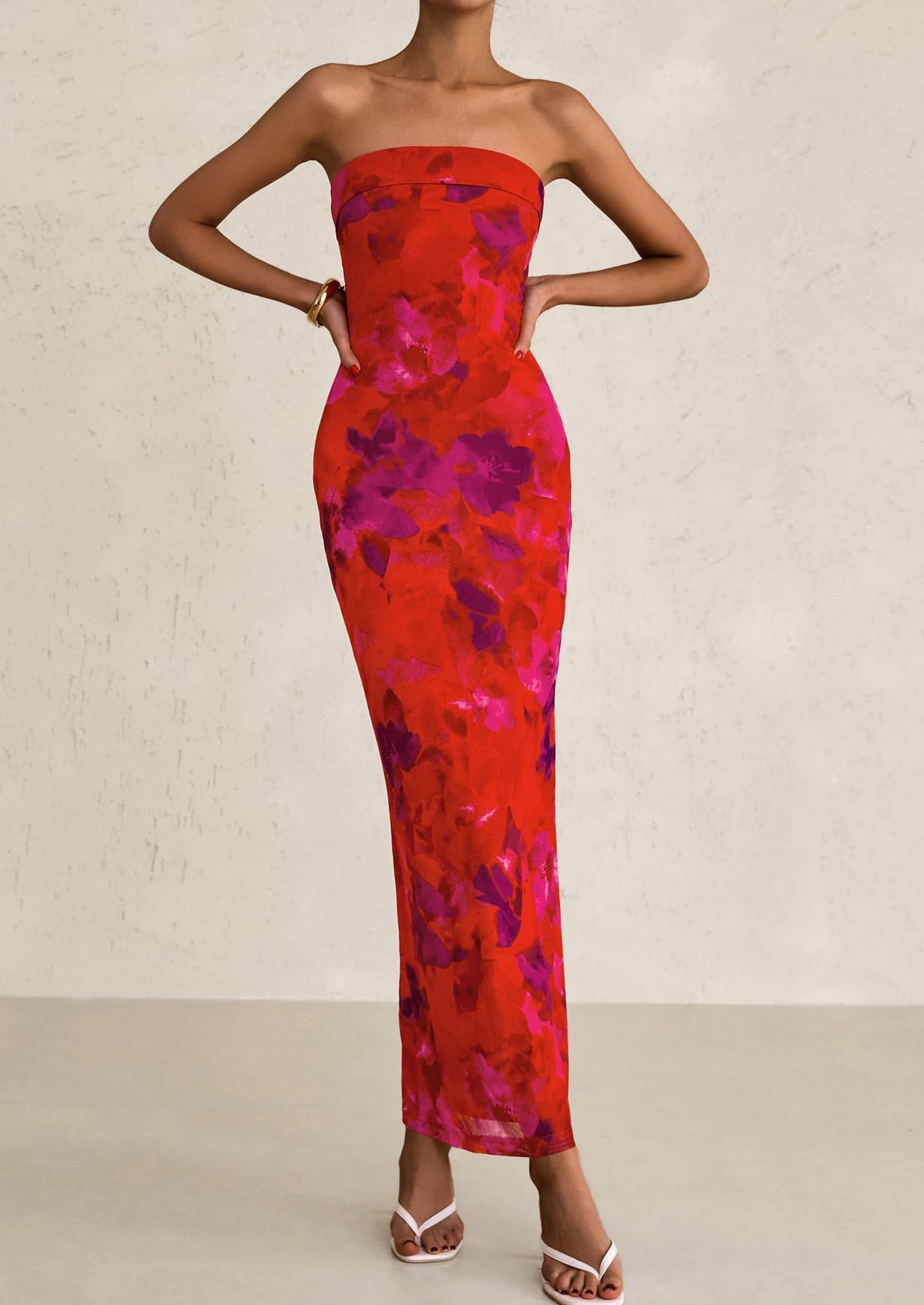 Bodycon Maxi Dress - Strapless - photo 33