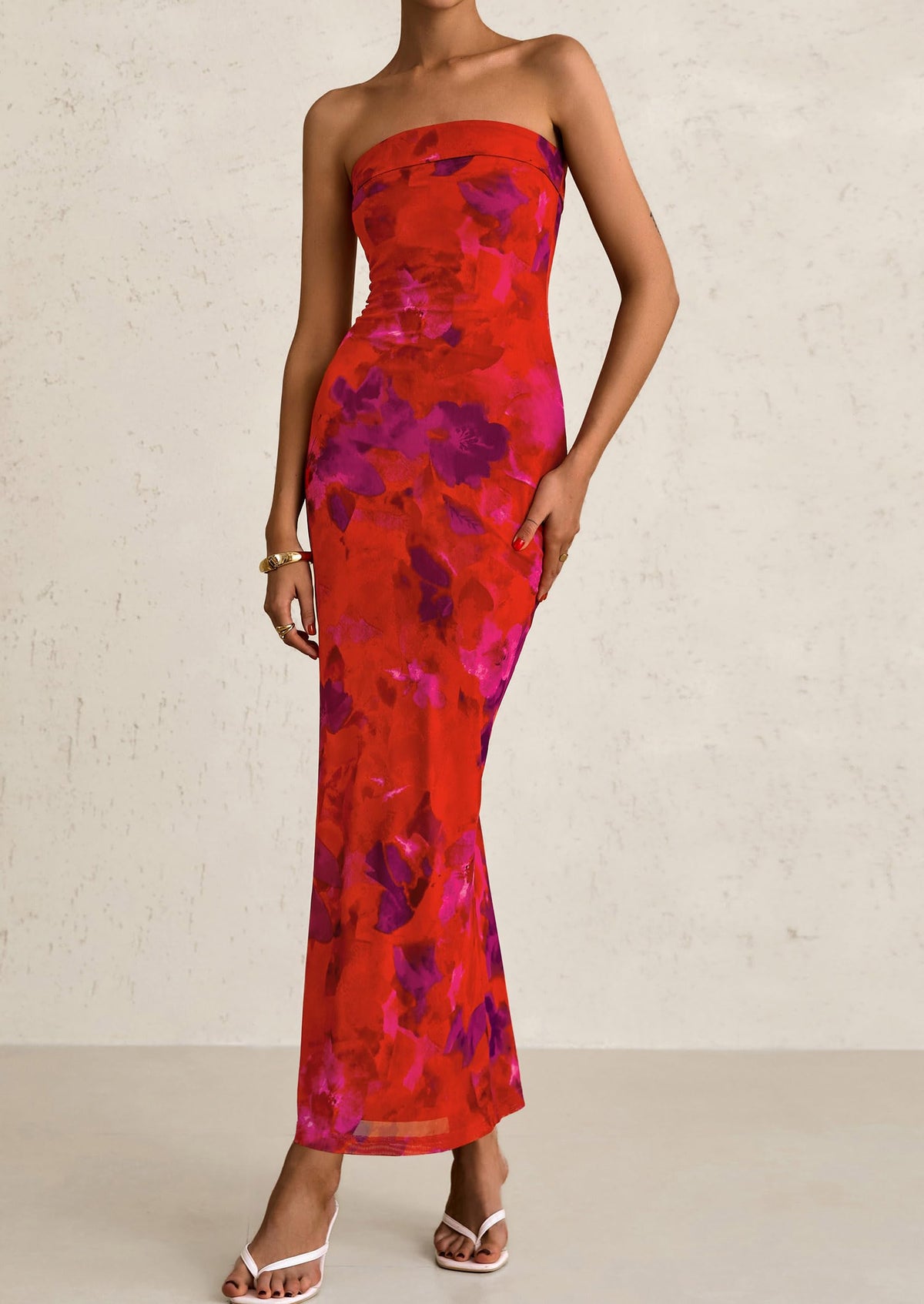 Bodycon Maxi Dress - Strapless - photo 36