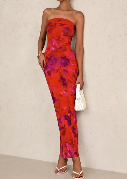 Bodycon Maxi Dress - Strapless - photo 37