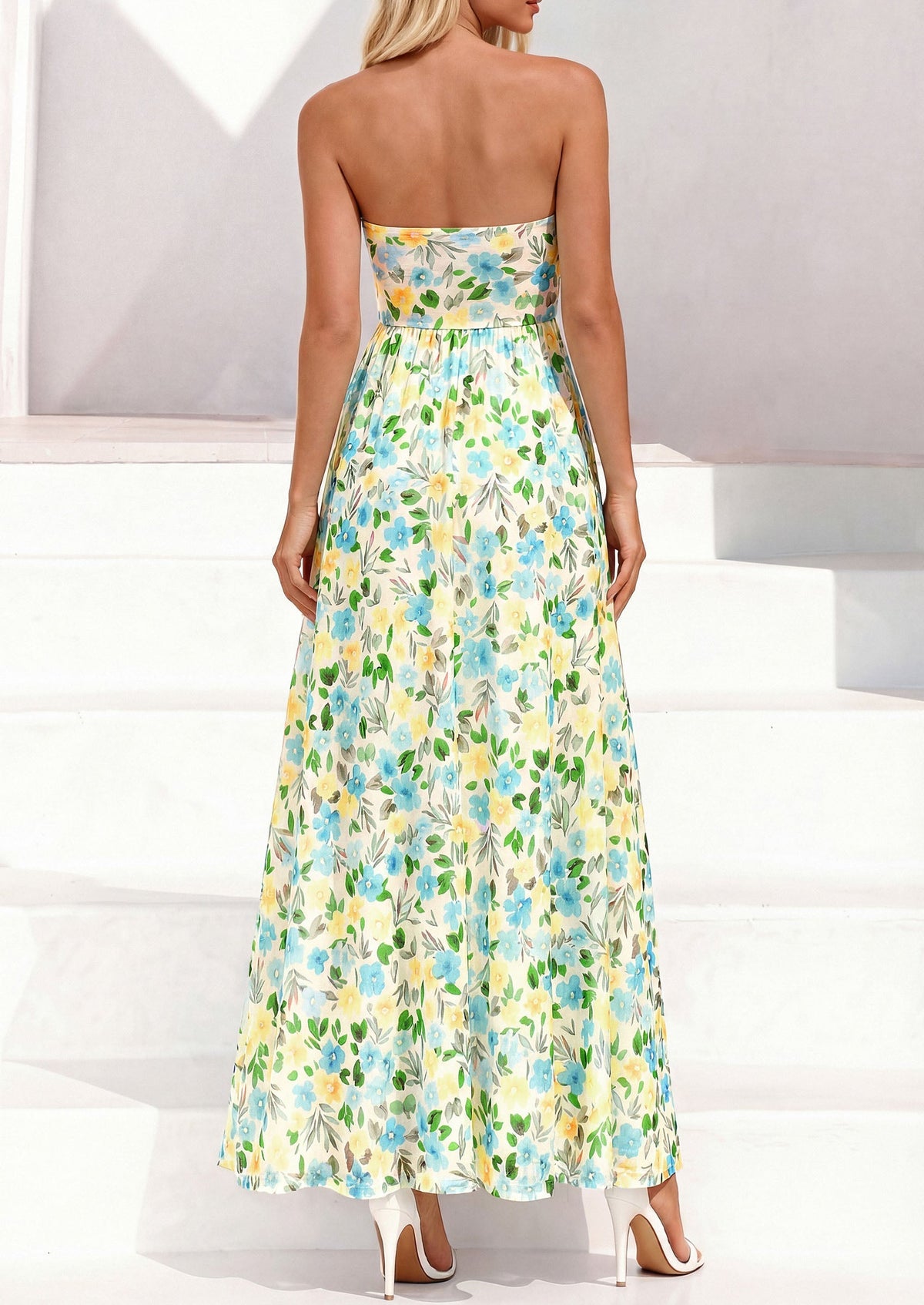 Floral Maxi Dress - Strapless, Boho - photo 24