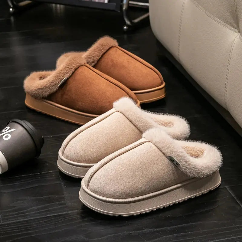 Fluffy Indoor Slippers for Women – Cozy & Anti-Slip Comfort