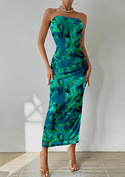 Floral Bodycon Maxi Dress - Strapless, Party - photo 16
