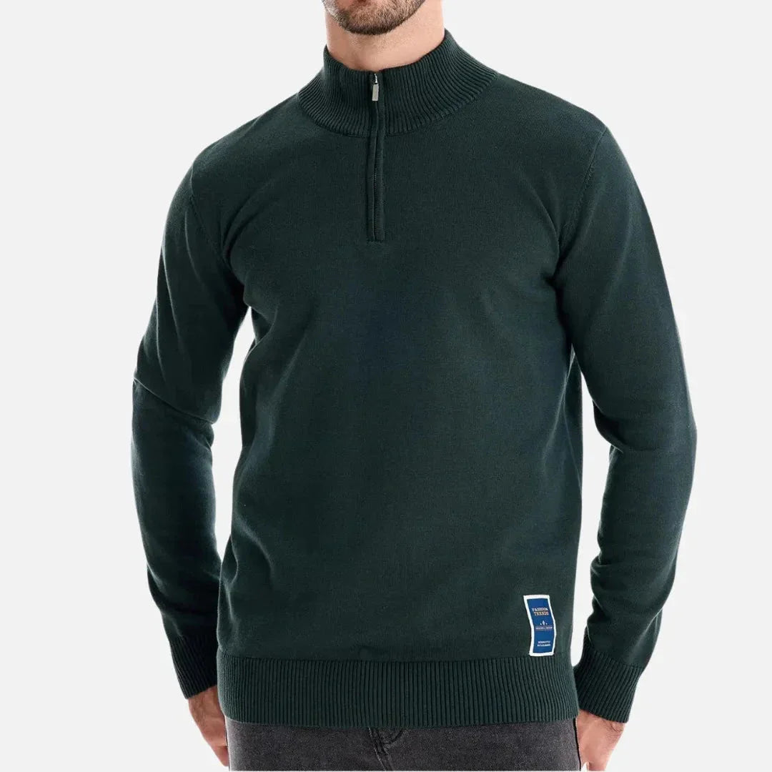 Hank Quarter-Zip Fitted Sweater