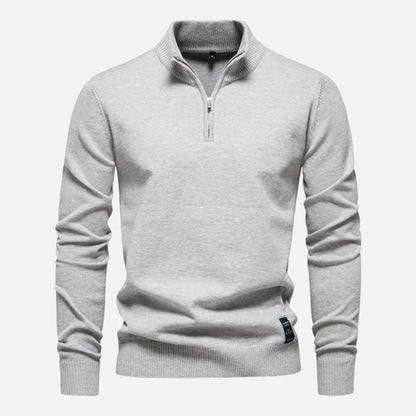 Hank quarter-zip fitted sweater in premium knit with tailored silhouette and polished contemporary style