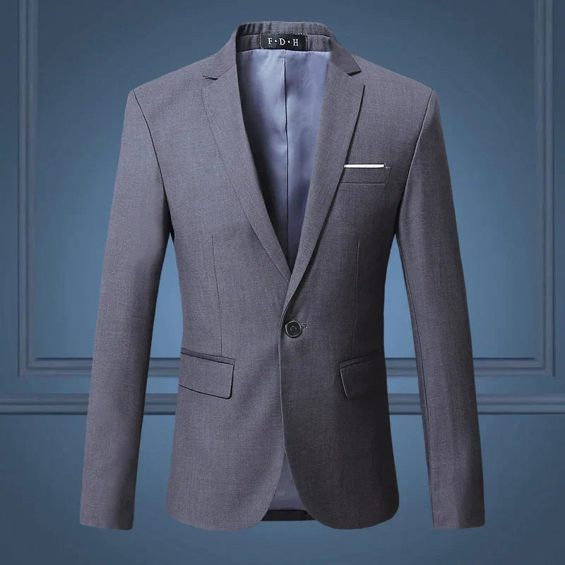 Mens Tailored Fit Single Button Blazer