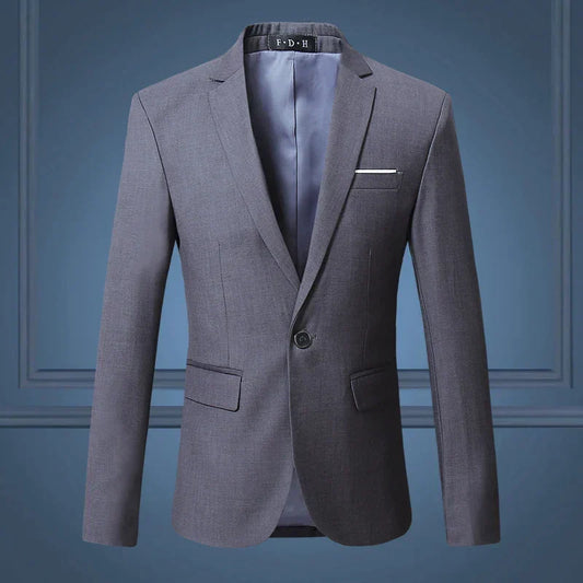Mens Tailored Fit Single Button Blazer