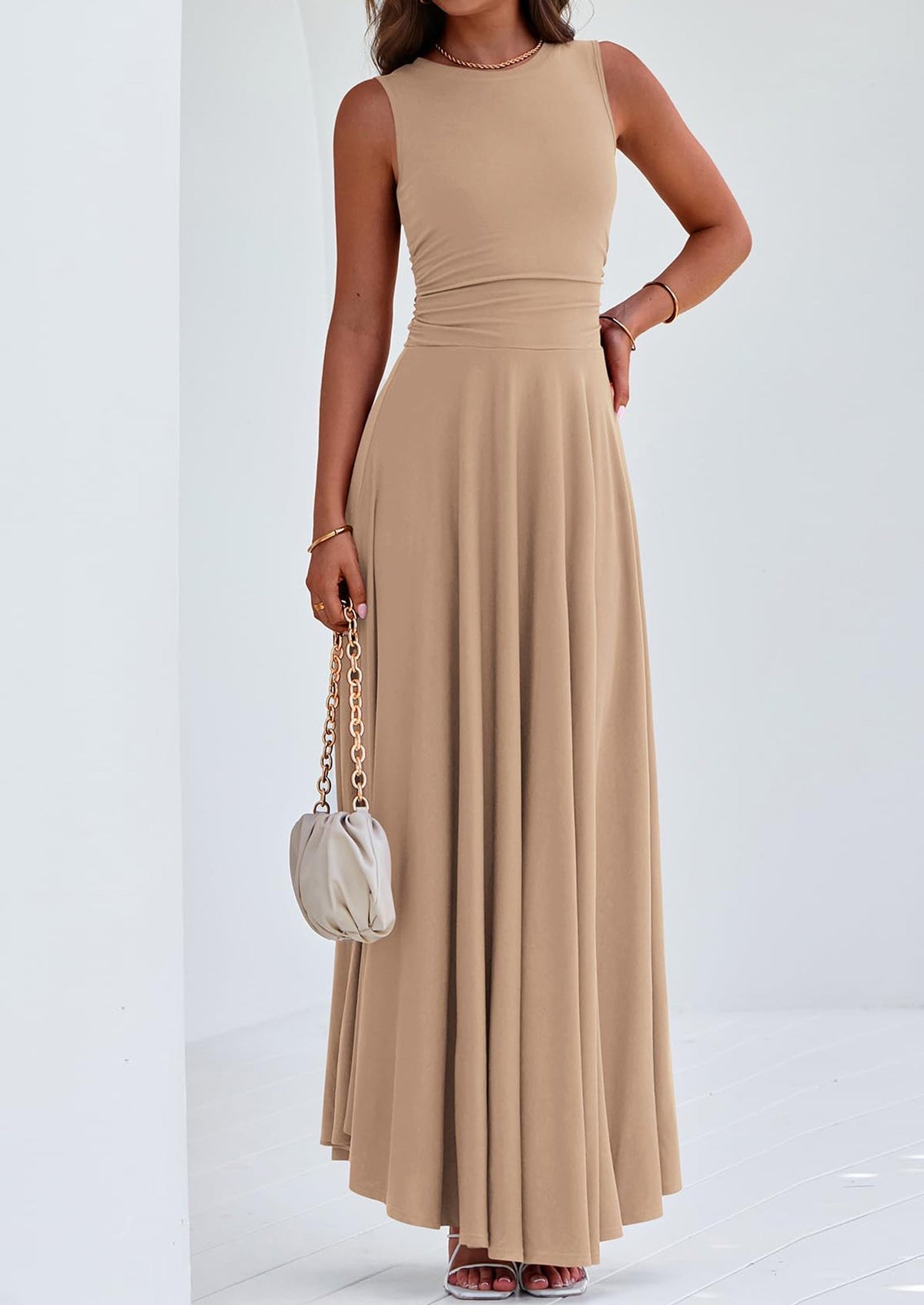 Flowy Maxi Dress - Sleeveless, Crewneck, Casual - photo 50