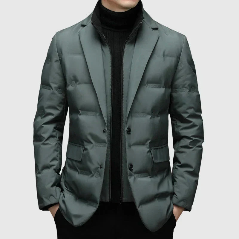 Colton™ men's padded winter blazer in classic structured fit with insulated quilted lining