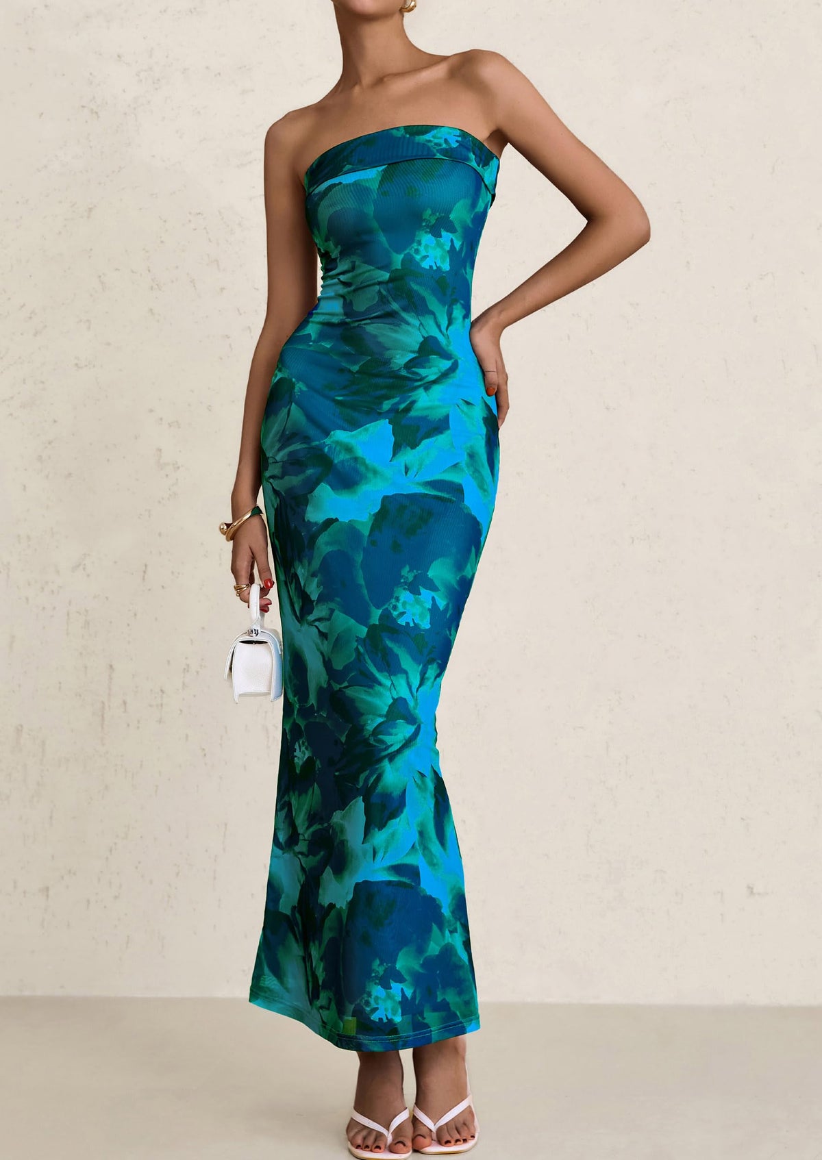 Bodycon Maxi Dress - Strapless - photo 46