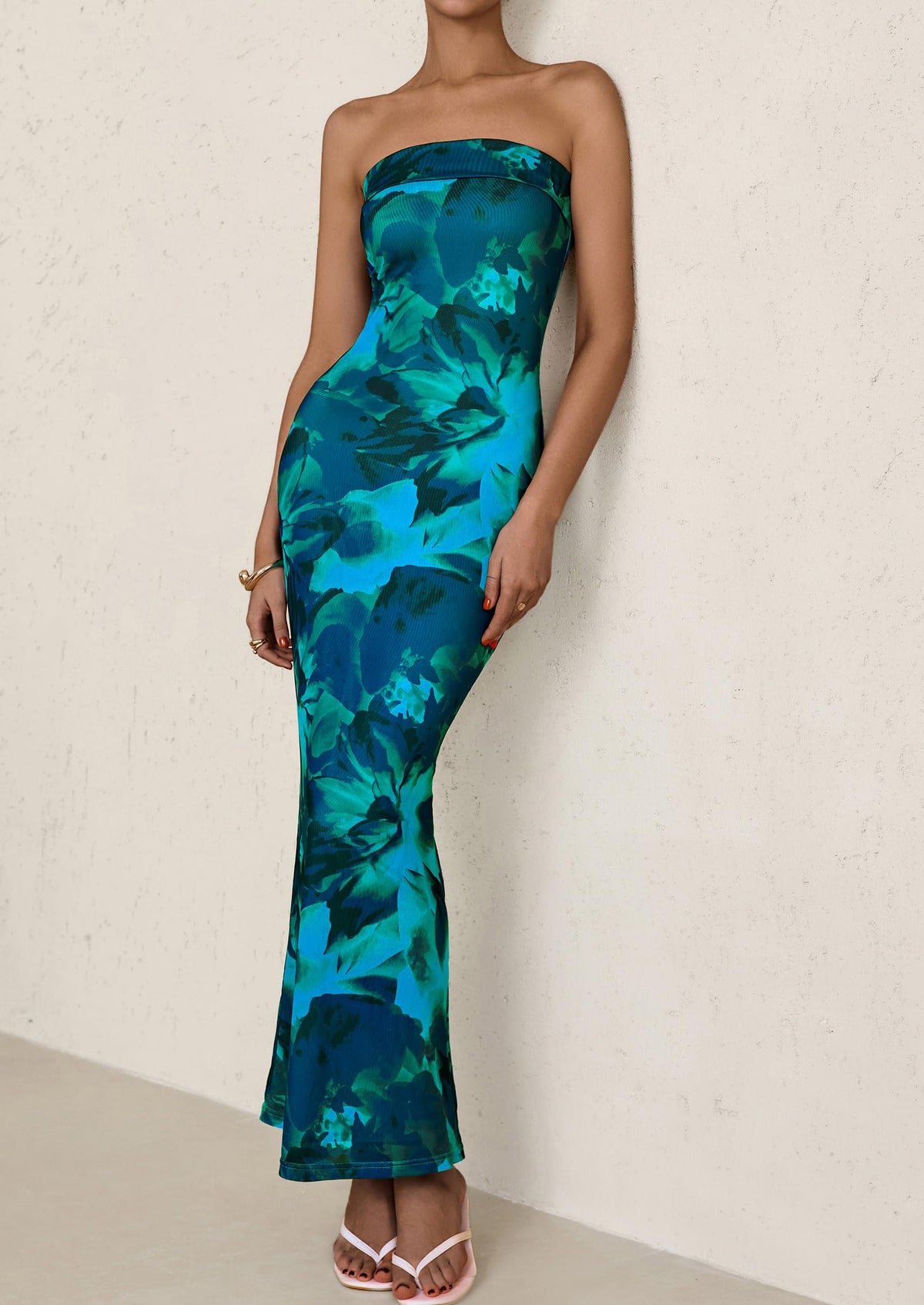 Bodycon Maxi Dress - Strapless - photo 51