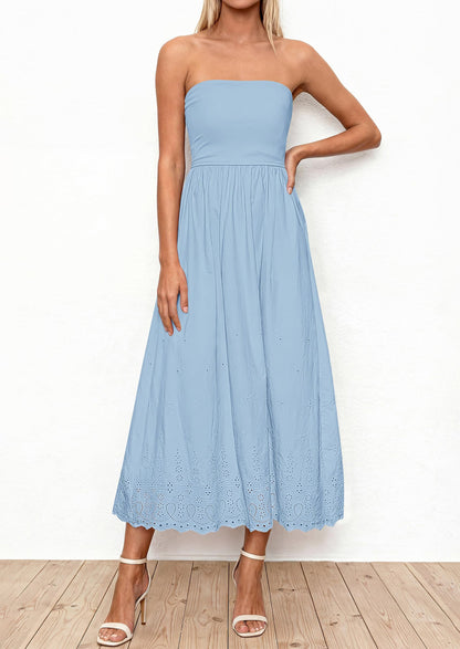 Eyelet Maxi Dress - Sleeveless, Beach - photo 10