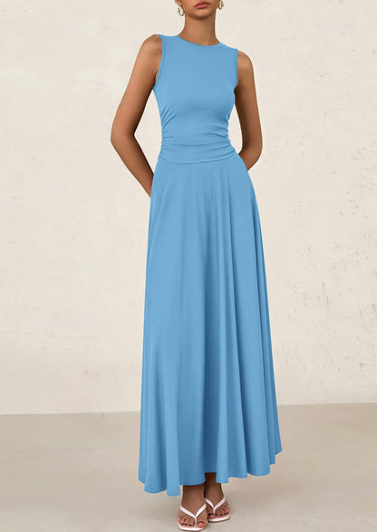 Flowy Maxi Dress - Sleeveless, Crewneck, Casual - photo 56
