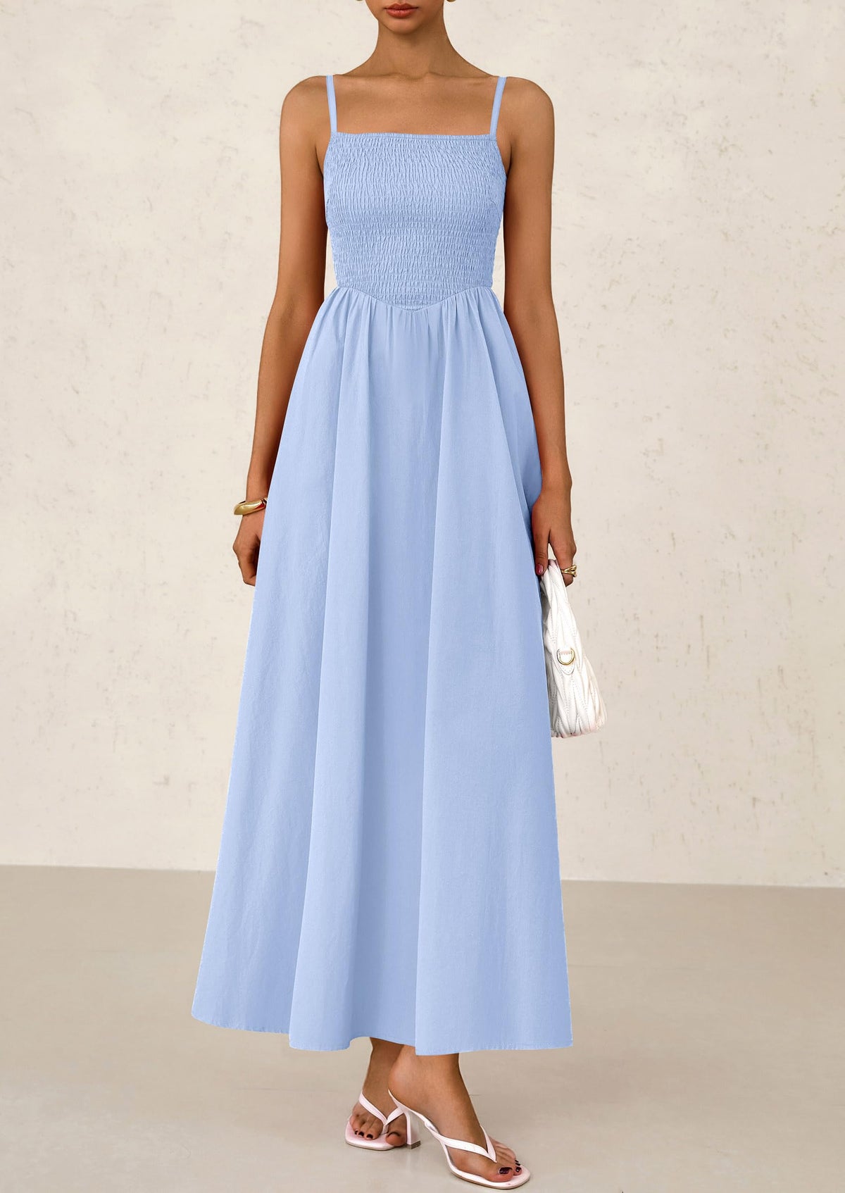 Smocked Swing Maxi Dress - Spaghetti Strap, Beach - photo 5