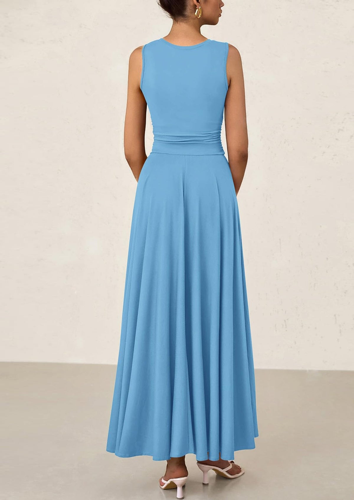 Flowy Maxi Dress - Sleeveless, Crewneck, Casual - photo 54