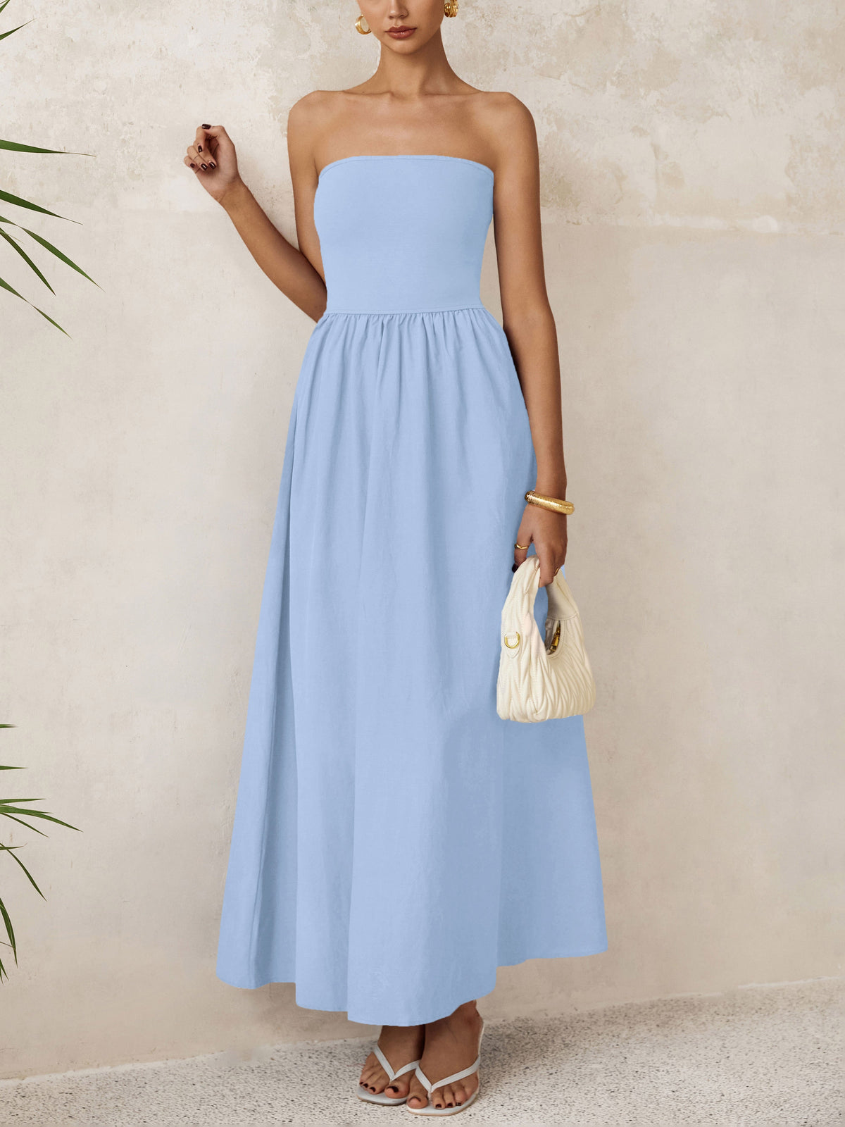 A-Line Flowy Maxi Dress - Strapless, Party - photo 15