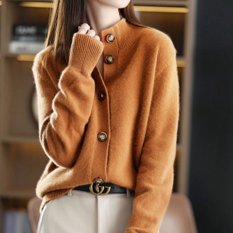 Aurora Cashmere Cardigan Gentle Knit Unisex Sweater