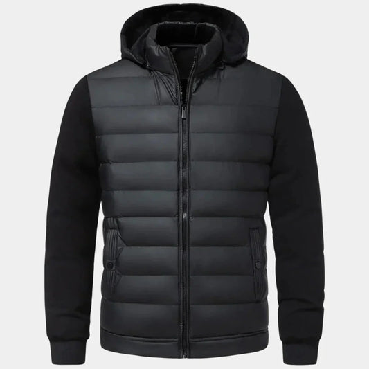 Orsenvi Mens Hybrid Hooded Puffer Jacket
