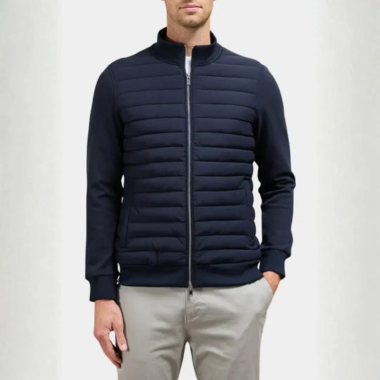 Orsenvi Mens Quilted Hybrid Jacket Lightweight Padded Front Soft