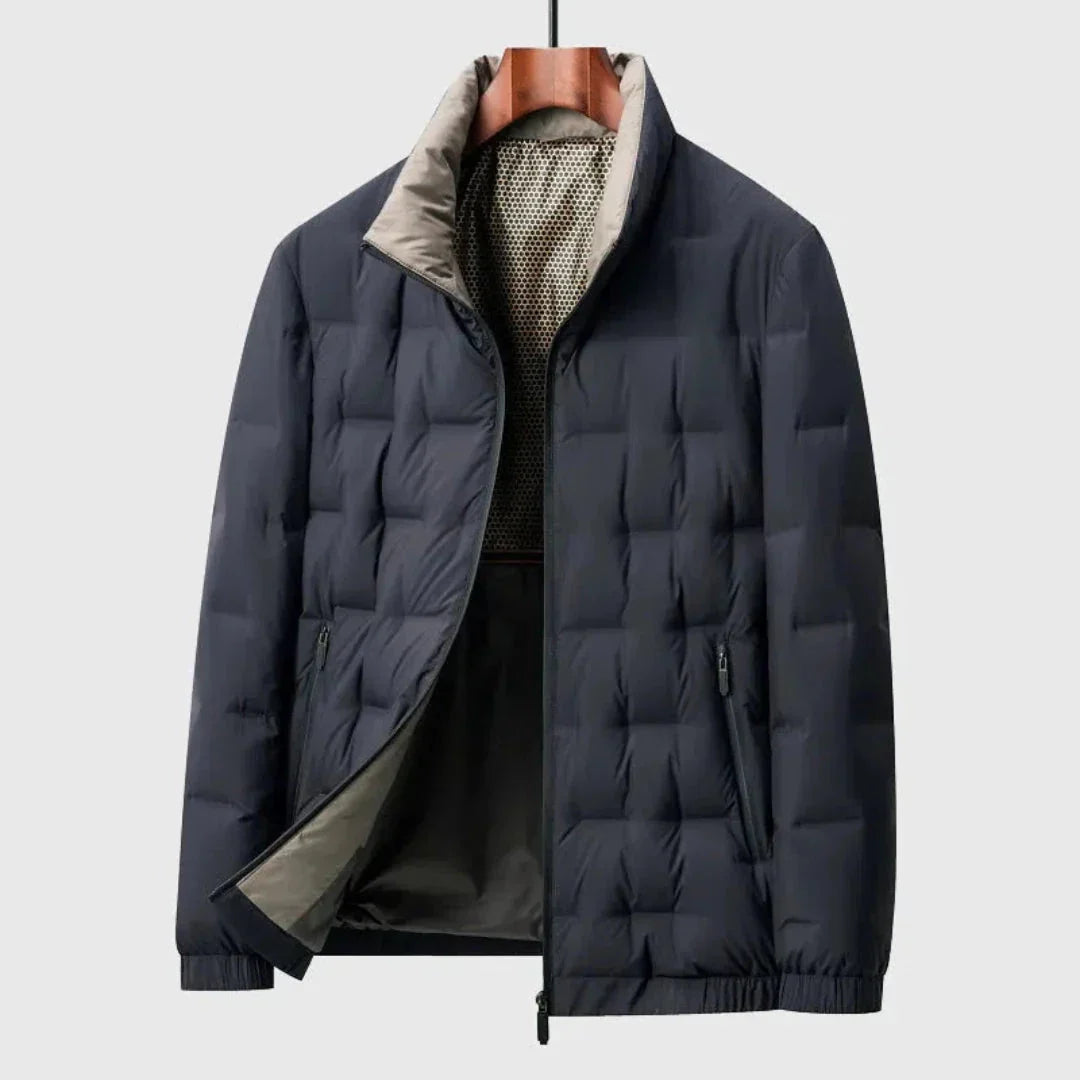Orsenvi Mens Ultra Light Quilted Down Jacket Featherweight