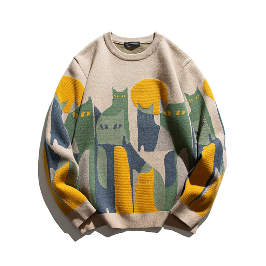 Moonlit Cat Sweater