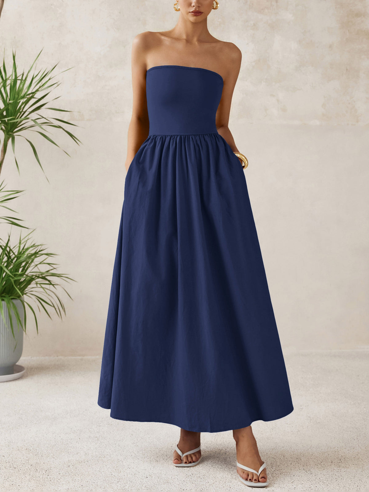 A-Line Flowy Maxi Dress - Strapless, Party - photo 20