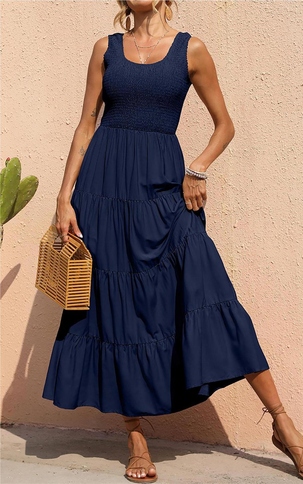 Smocked Tiered Maxi Dress - Tank, Casual - photo 51