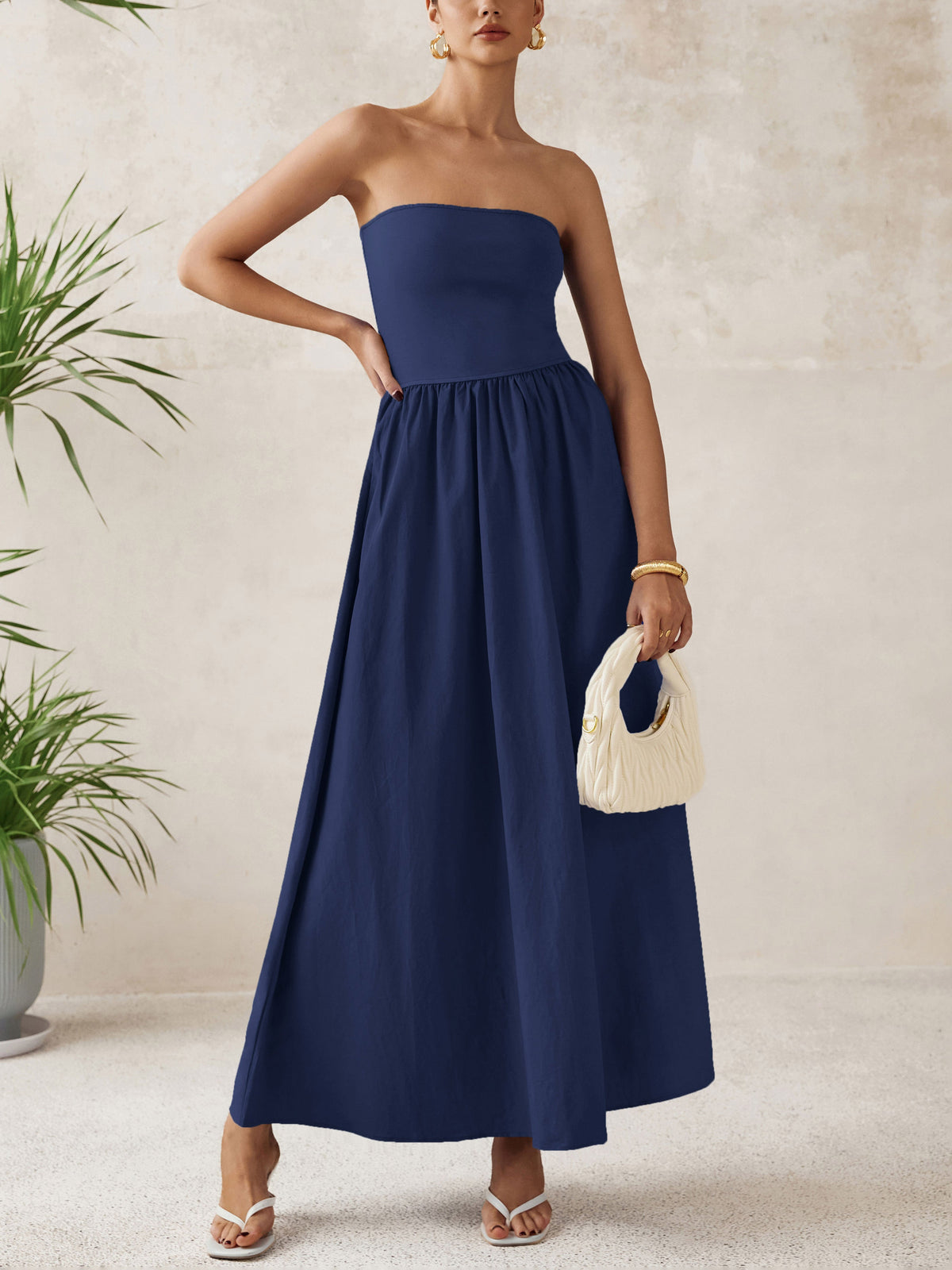 A-Line Flowy Maxi Dress - Strapless, Party - photo 22