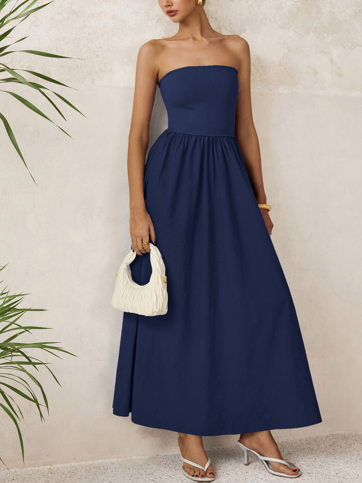 A-Line Flowy Maxi Dress - Strapless, Party - photo 21
