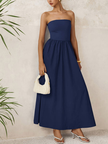 A-Line Flowy Maxi Dress - Strapless, Party - photo 21
